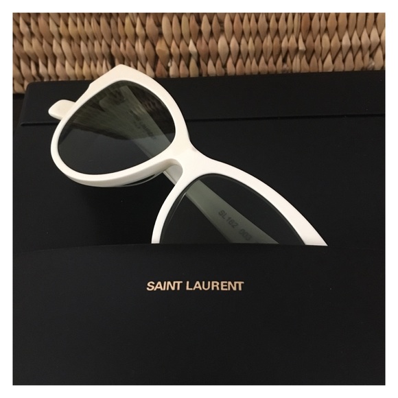 Yves Saint Laurent Sunglasses—White Frames w/Case - Picture 2 of 13